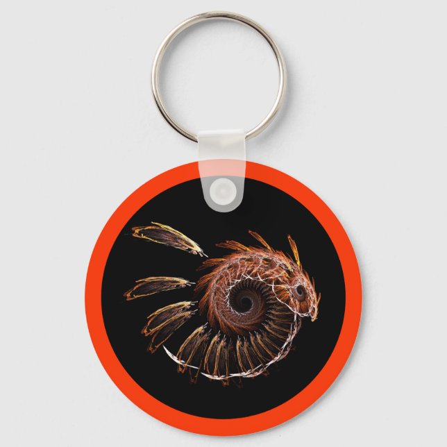 Fractal Firebird Nyckelring (Framsida)