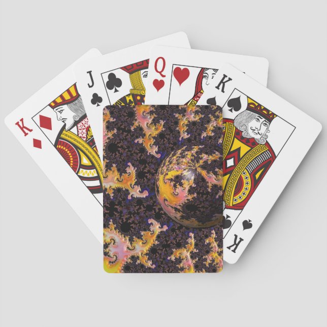 Fractal Firestorm Sphere Casinokort (Baksidan)