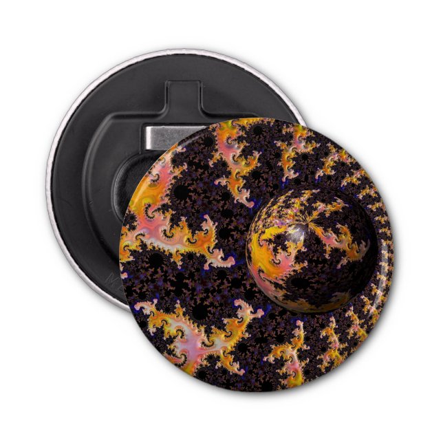 Fractal Firestorm Sphere Flasköppnare (Framsidan)