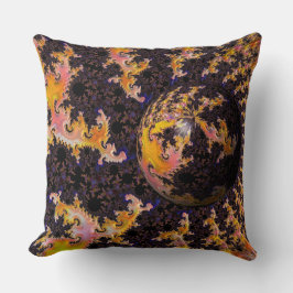 Fractal Firestorm Sphere Kudde