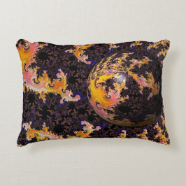 Fractal Firestorm Sphere Prydnadskudde