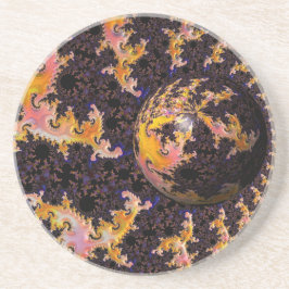 Fractal Firestorm Sphere Underlägg