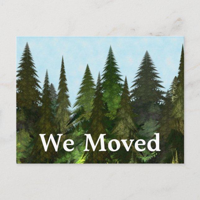 Fractal Firs Meddelande Vykort (Framsida)