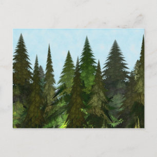 Fractal Firs Vykort