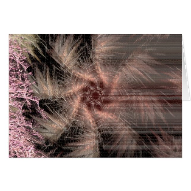 Fractal Fläkt-kort Hälsningskort (Framsidan Horizontal)