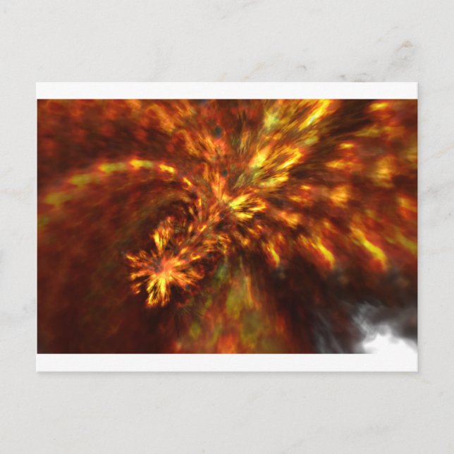 Fractal Flame Art Vykort (Framsida)