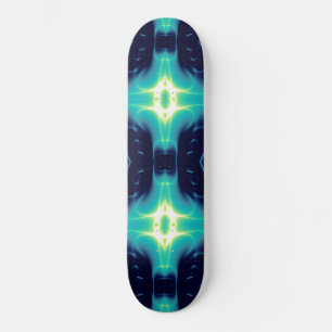 FRACTAL FLAME, blå Old School Skateboard Bräda 18 Cm