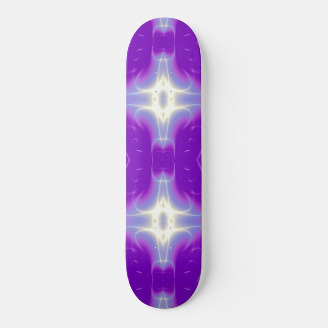 FRACTAL FLAME, violett lila Skateboard Bräda 19,5 Cm (Framsida)