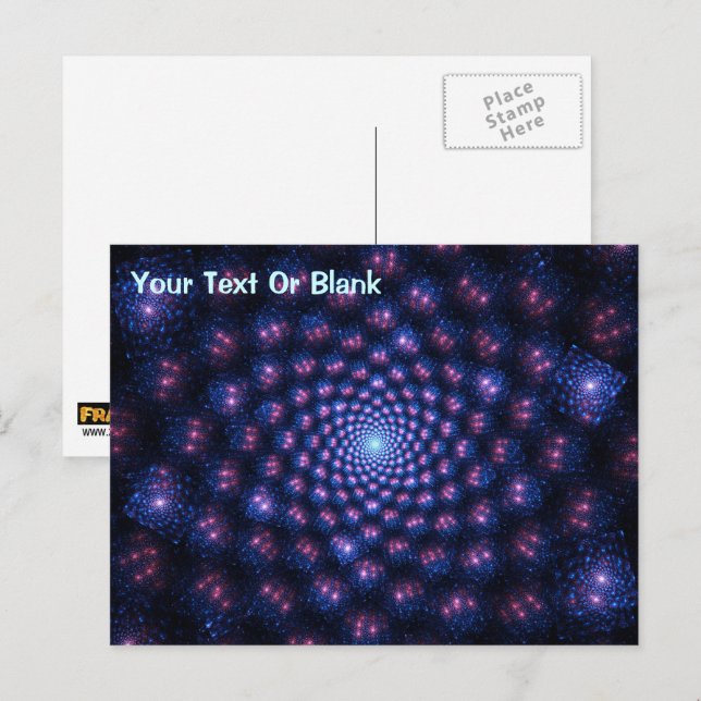 Fractal, flersidigt vykort (Fram/baksida)