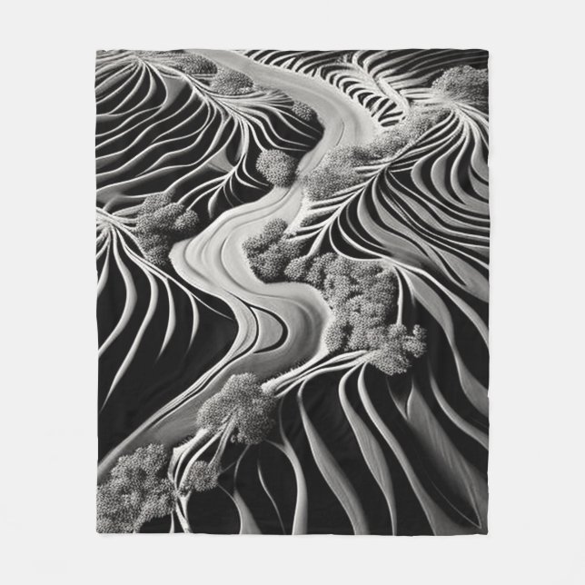 Fractal Flow Fleecefilt (Framsidan)