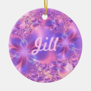 Fractal Flower Namn Ornament