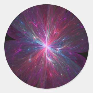 Fractal Flower Runt Klistermärke