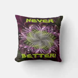 Fractal Flower Shaped Jewelry Lila-Red Pillow Kudde