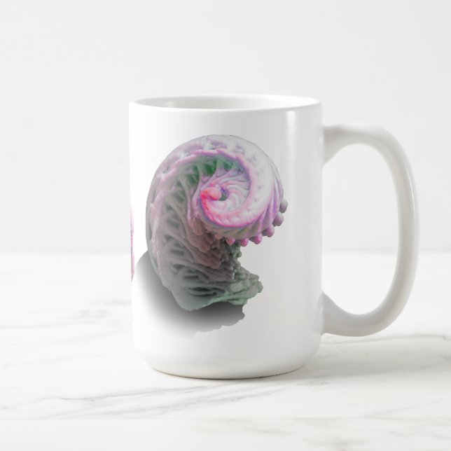 Fractal för energi 3D Kaffemugg (Höger)
