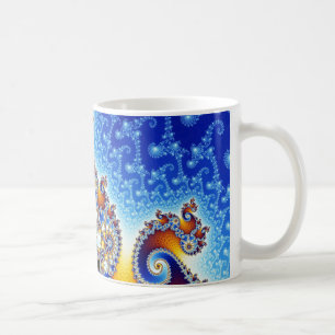 Fractal för Mandelbrot fastställd satellit- Kaffemugg