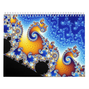 Fractal för Mandelbrot fastställd satellit- Kalender