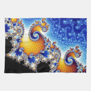 Fractal för Mandelbrot fastställd satellit- Kökshandduk