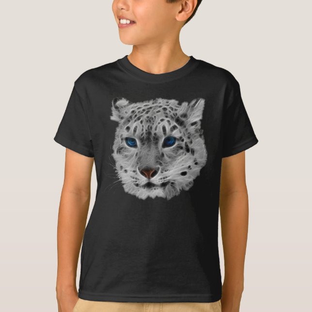 Fractal för snöLeopard T Shirt (Framsida)