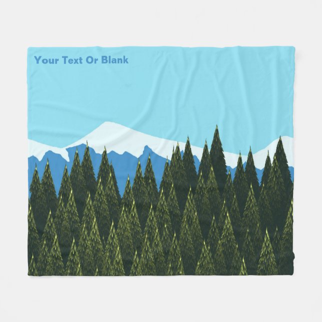 Fractal Forest Fleecefilt (Framsidan (Horisontell))