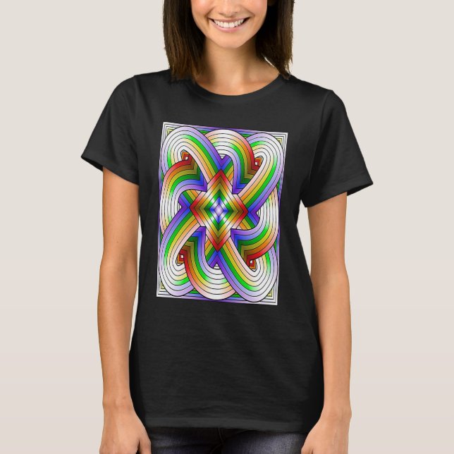 Fractal Fractuzed Cataclysmic Färg Highway Intert T Shirt (Framsida)