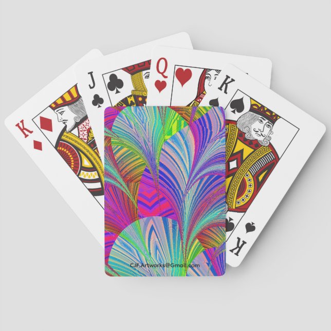 Fractal Fusion Classic-uppspelningskort Casinokort (Baksidan)