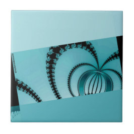 Fractal Garden azure Kakelplatta