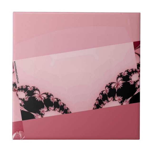 Fractal Garden creamy Kakelplatta (Framsidan)