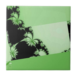Fractal Garden lime Kakelplatta