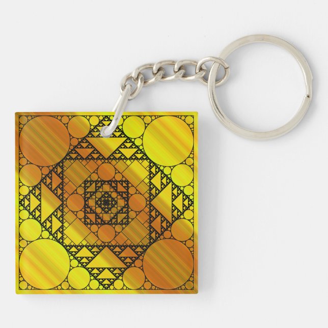 Fractal Geometry Acrylic Keychain (Baksidan)