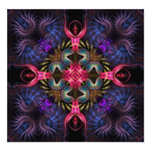 Fractal Geometry Quadra Art Photo Fototryck