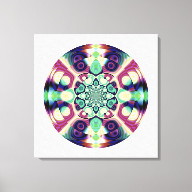 Fractal Globe Artwork Canvastryck (Framsida)