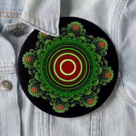 Fractal grönt Fairy ornament Knapp