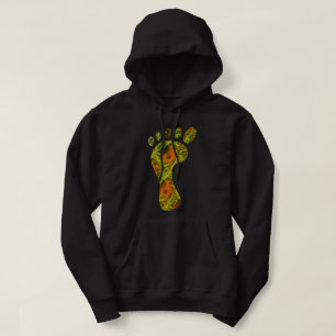 Fractal Grönt Handflatan Bare-avtryck Löv Hoodie