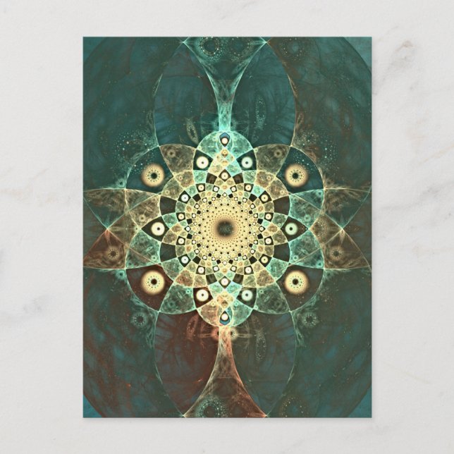Fractal grunge vykort (Framsida)