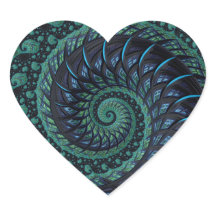 Fractal Heart i blåsor och Gröntar