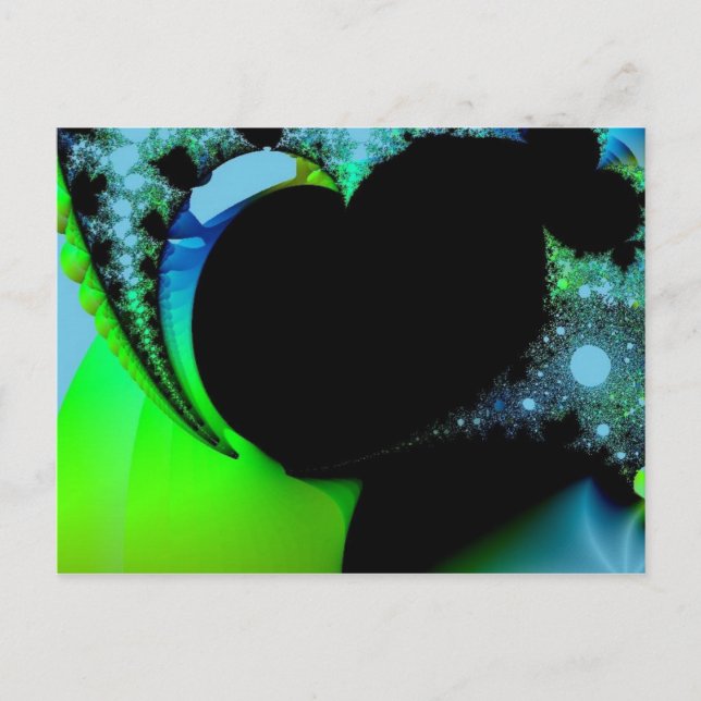 Fractal Heart-vykort Vykort (Framsida)