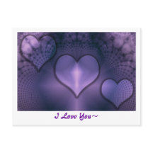 Fractal Hearts Lila Inmate Postcard