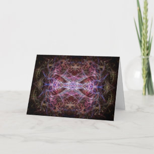 Fractal Hjärtar på sidkortet Helgkort