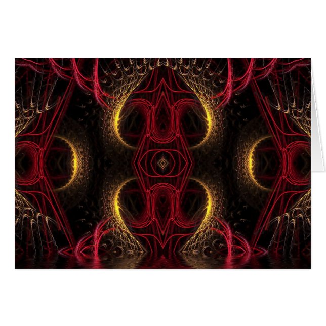 Fractal-hörarkort Hälsningskort (Framsidan Horizontal)