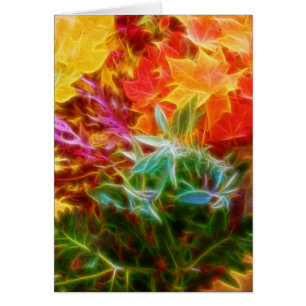 Fractal Höst löv Rainbow OBS Kort