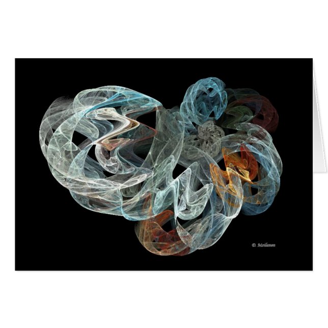 Fractal i kristall hälsningskort (Framsidan Horizontal)