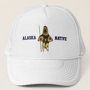 Fractal Inuit Hunter - Alaska Native Truckerkeps