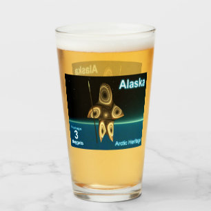 Fractal Inuit Hunter - Alaska Postage Glaskopp
