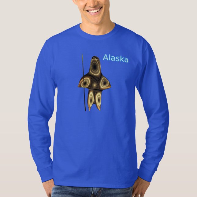 Fractal Inuit Hunter - Alaska Tee (Framsida)