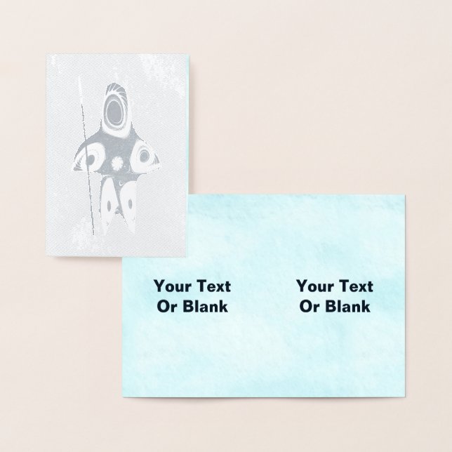 Fractal Inuit Hunter Folierat Kort (Display)