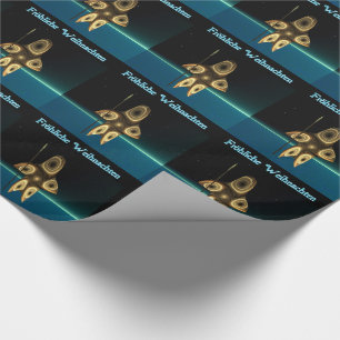 Fractal Inuit Hunter - Frohliche Weihnachten Presentpapper