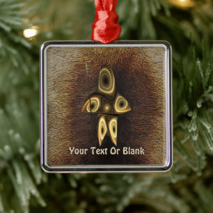 Fractal Inuit Hunter Julgransprydnad Metall