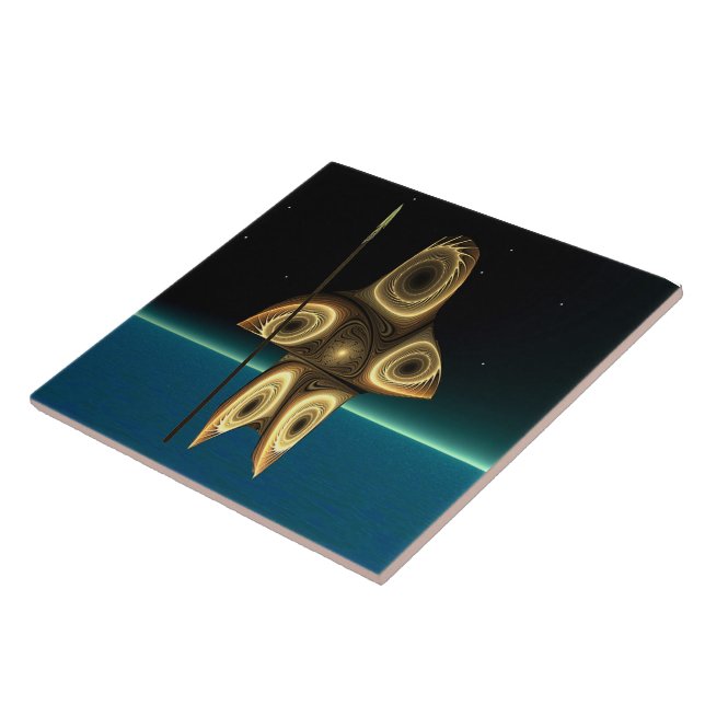 Fractal Inuit Hunter Kakelplatta (Sidan)