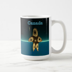 Fractal Inuit Hunter - Kanada Kaffemugg