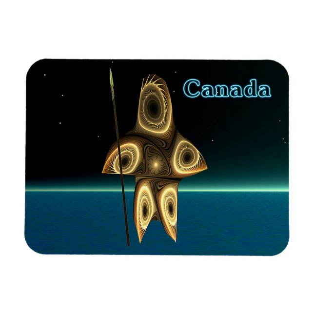 Fractal Inuit Hunter Magnet (Horisontell)